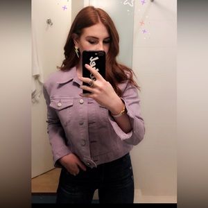BRAND NEW. Sanctuary cropped lavender denim jacket